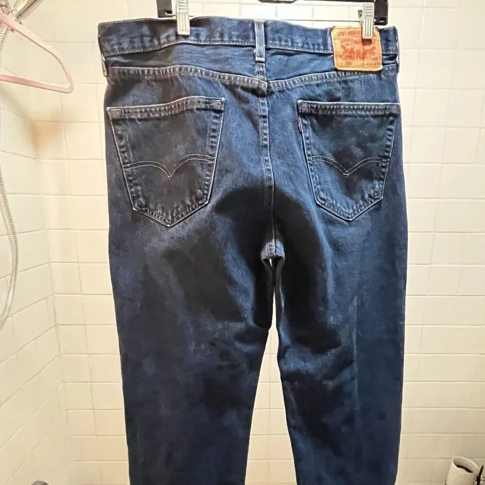 Levi's Jeans Blue 550 36/29 Black 501 Button Fly 36/32 Excellent Condition